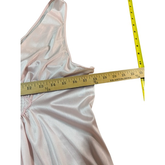 Vintage Vanity Fair Soft Pink Lace Peignoir Set Nightgown & Robe Nylon Large - Picture 7 of 9